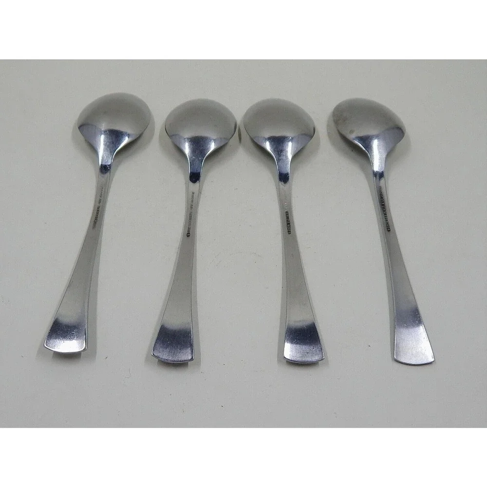 Oneida Northland Pasadena Teaspoon Black Rose Accent Flatware Set of 4 Korea